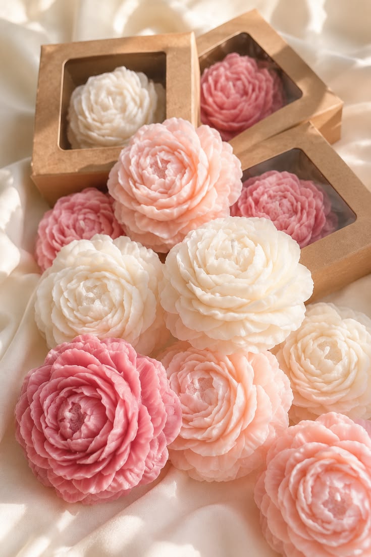 Velas Peonías y Rosas