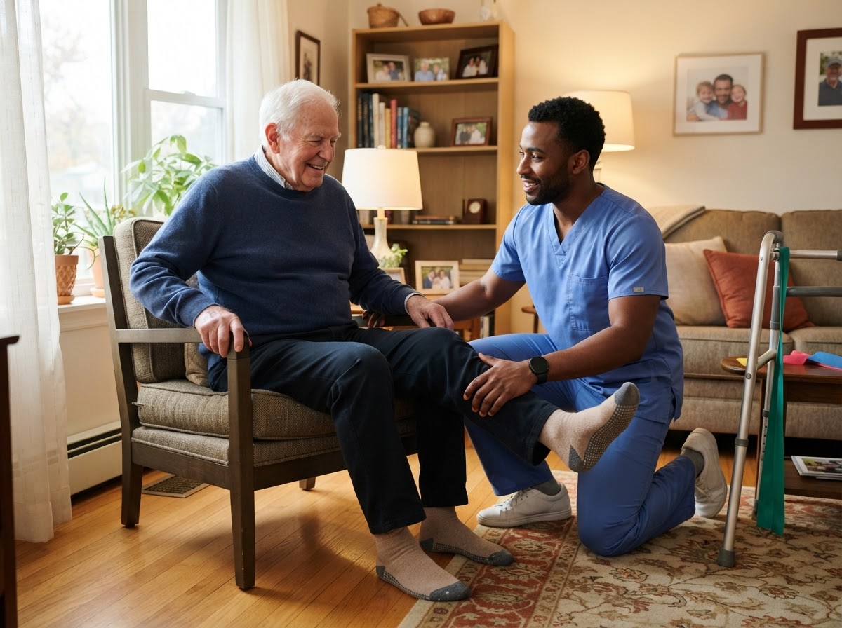Aide supporting mobility and therapy
