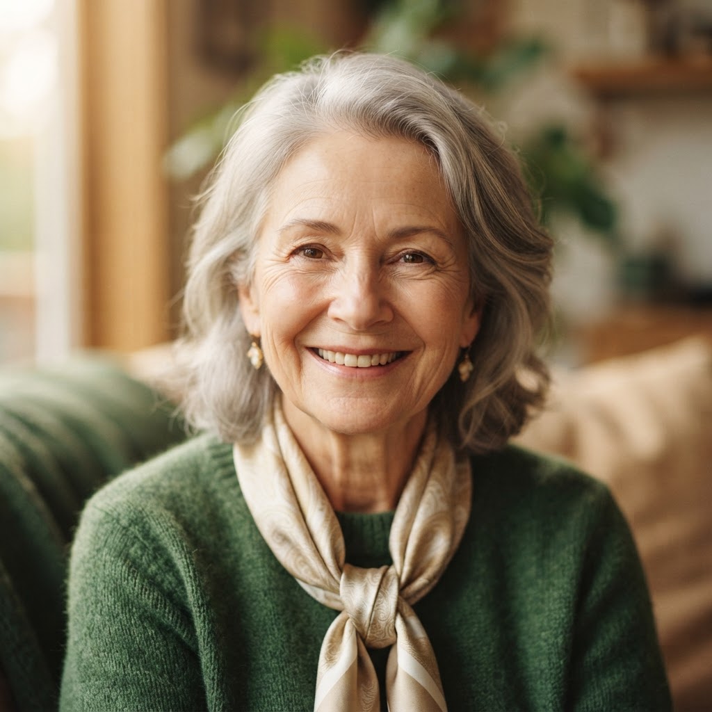 Portrait of Eleanor, who hosted a family birthday.