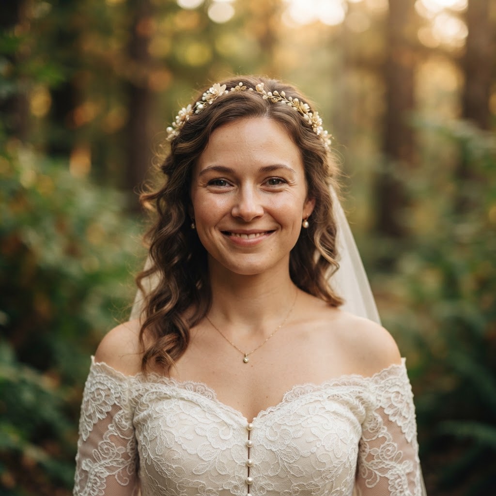 Portrait of Marisol, a Willowmere Hall bride.