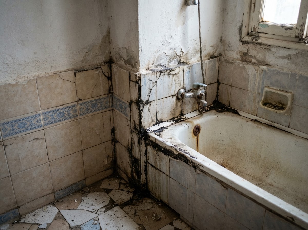 Avant — Salle de bain à Tunis