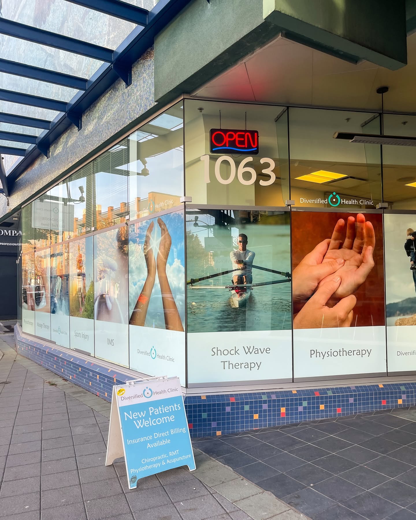 Diversified Health Clinic storefront at 1063 Fort Street, Victoria BC