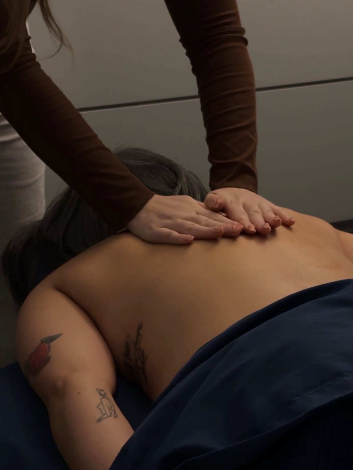 Physiotherapist providing hands-on treatment