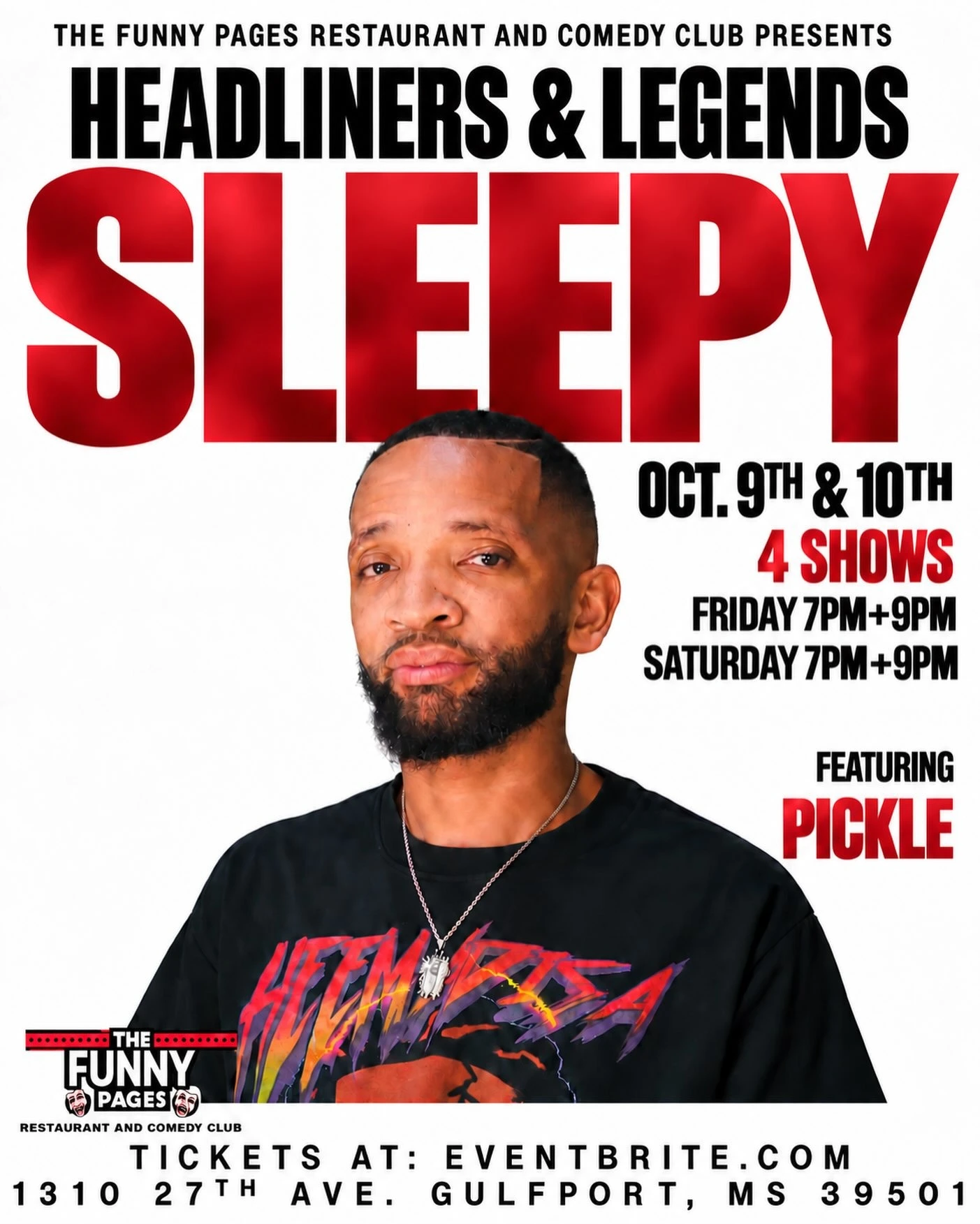Sleepy — Headliners & Legends original event artwork