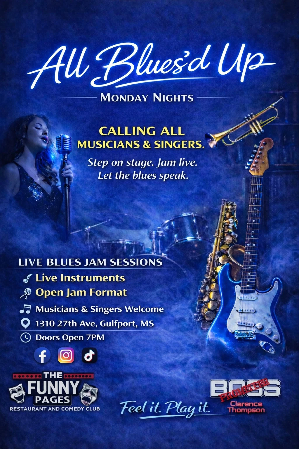 All Blues'd Up original event artwork