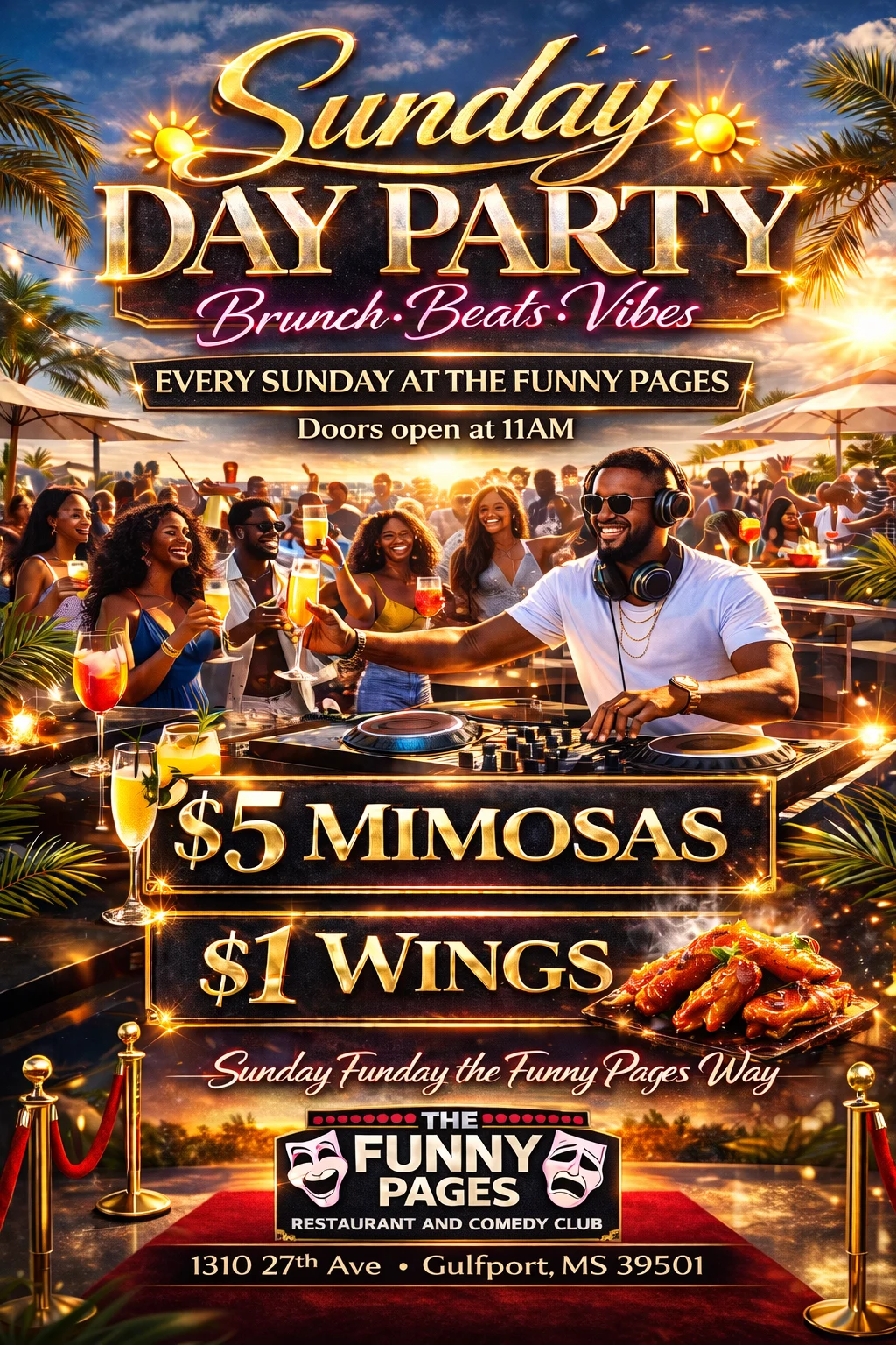Sunday Day Party original event artwork