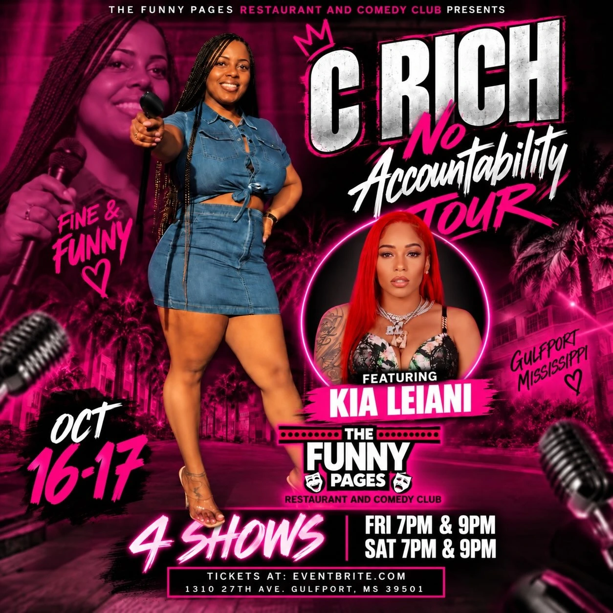 C Rich — No Accountability Tour original event artwork