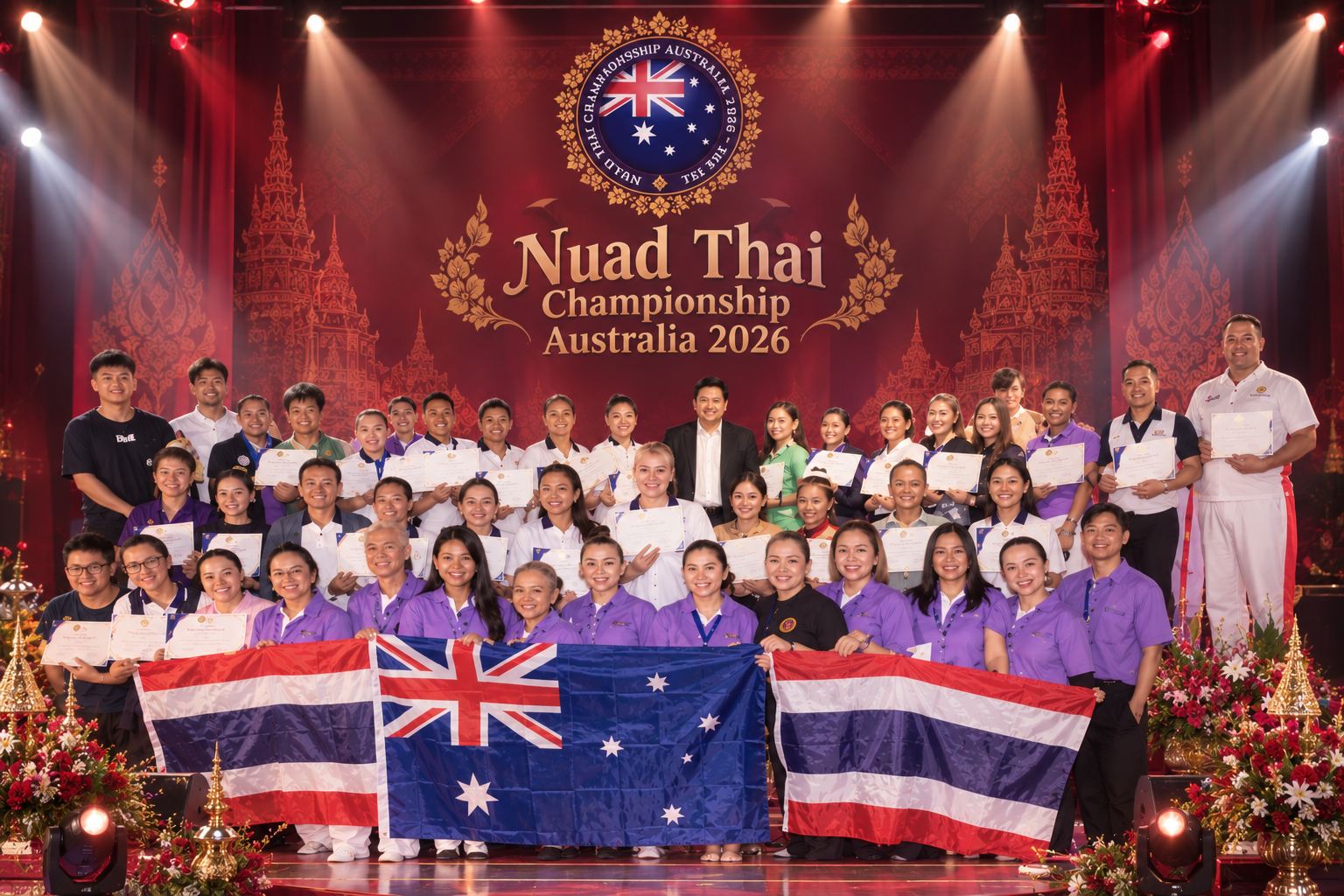 Official Championship Competitors & Australian Flag Ceremony