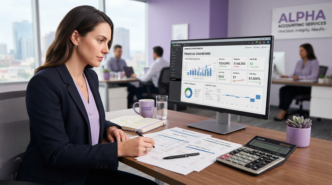 Servicios de contabilidad con calculadora y reportes