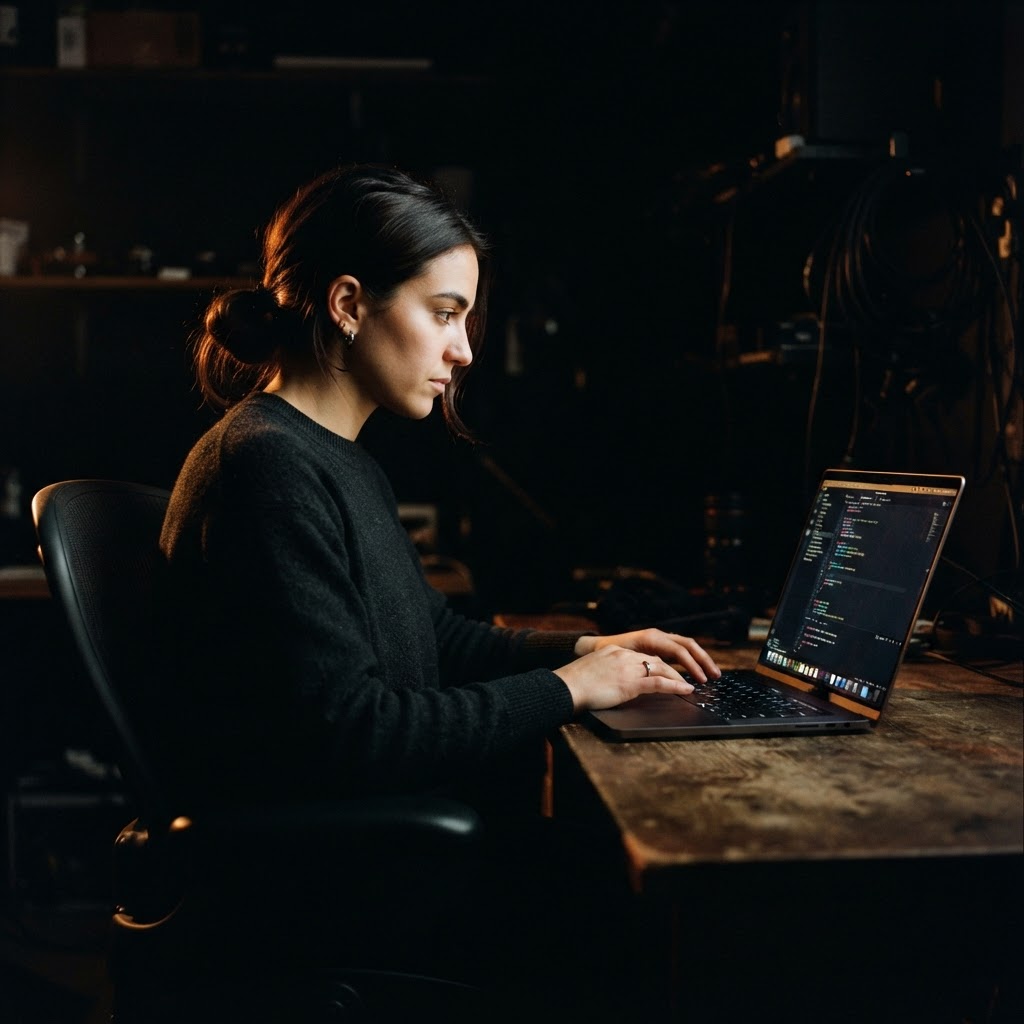 A person working on a laptop — the connected team bringing the moving parts together