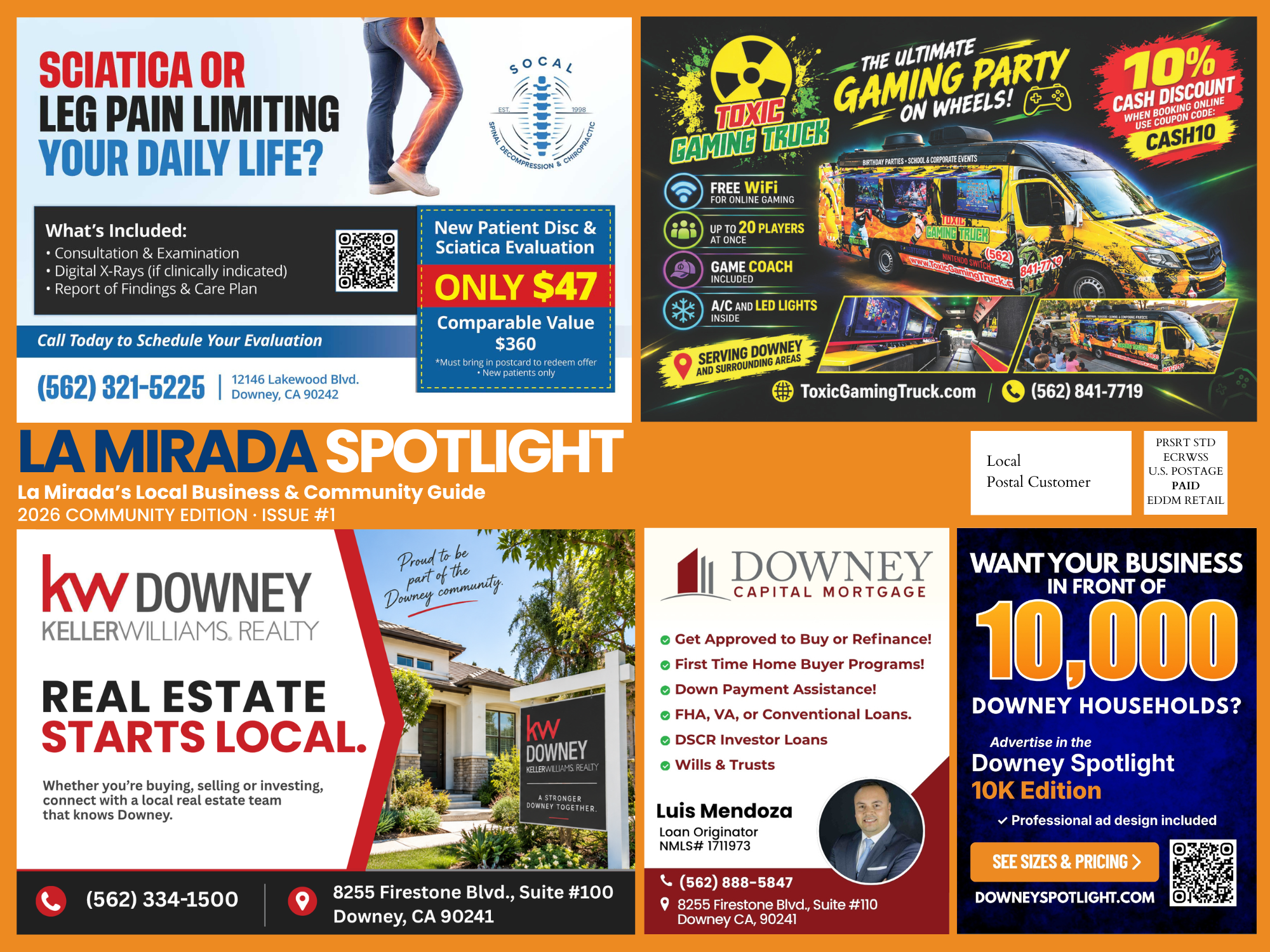 La Mirada Spotlight Issue #1 9x12 inch community postcard publication