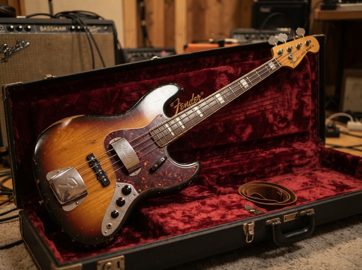 1974 Fender Jazz Bass - Natural Ash, Maple Neck with Black Block Inlays (All Original)