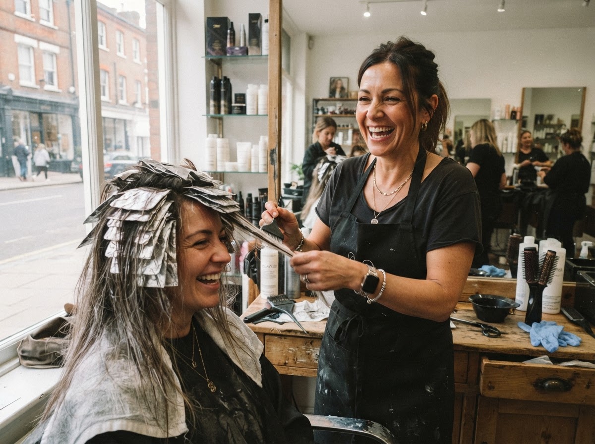 Hair Salon owner at work