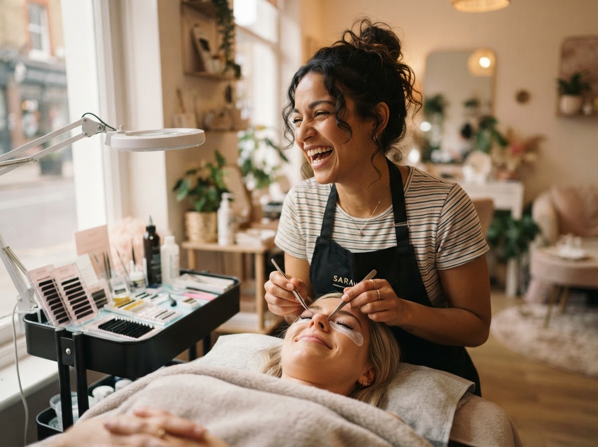 Beauty Salon owner at work