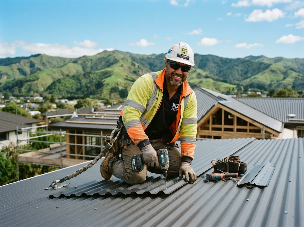 Local Australian roofer on the job