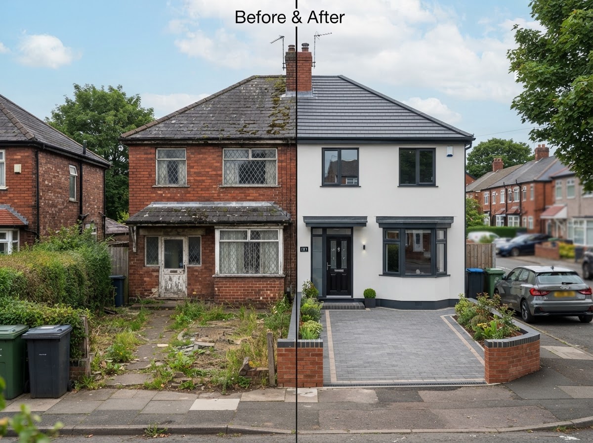 Semi-detached refurb in Gateshead