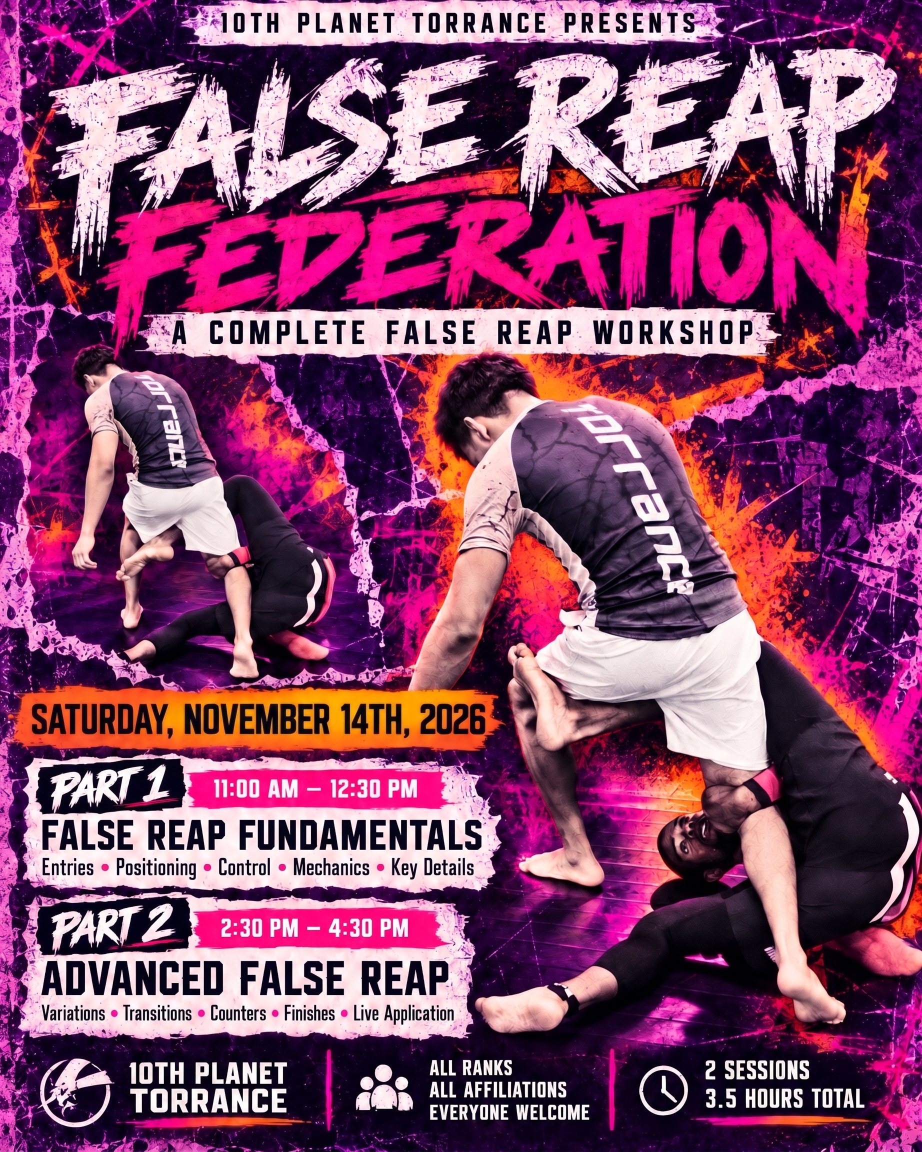 False Reap Federation Workshop poster — 10th Planet Torrance