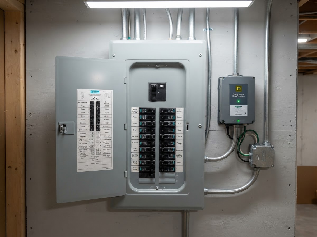 Panel Box Replacement & Service Upgrades performed by an electrician in Chesterfield, VA