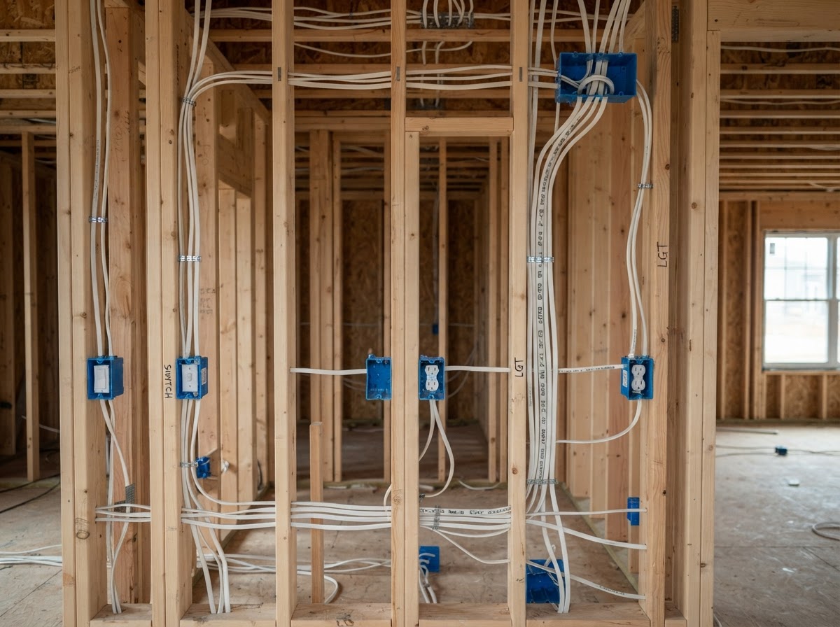 New Construction Electrical performed by an electrician in Chesterfield, VA