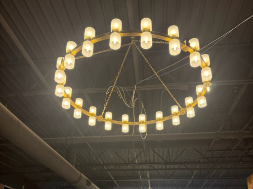 Custom High-Ceiling Chandelier Fixture Installation in Henrico, VA
