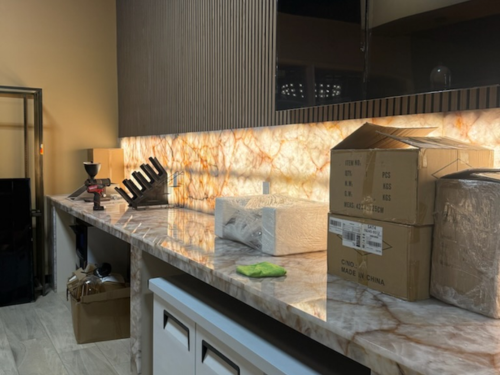 Architectural Backlit Stone & Custom Accent Lighting in Henrico (Short Pump), VA