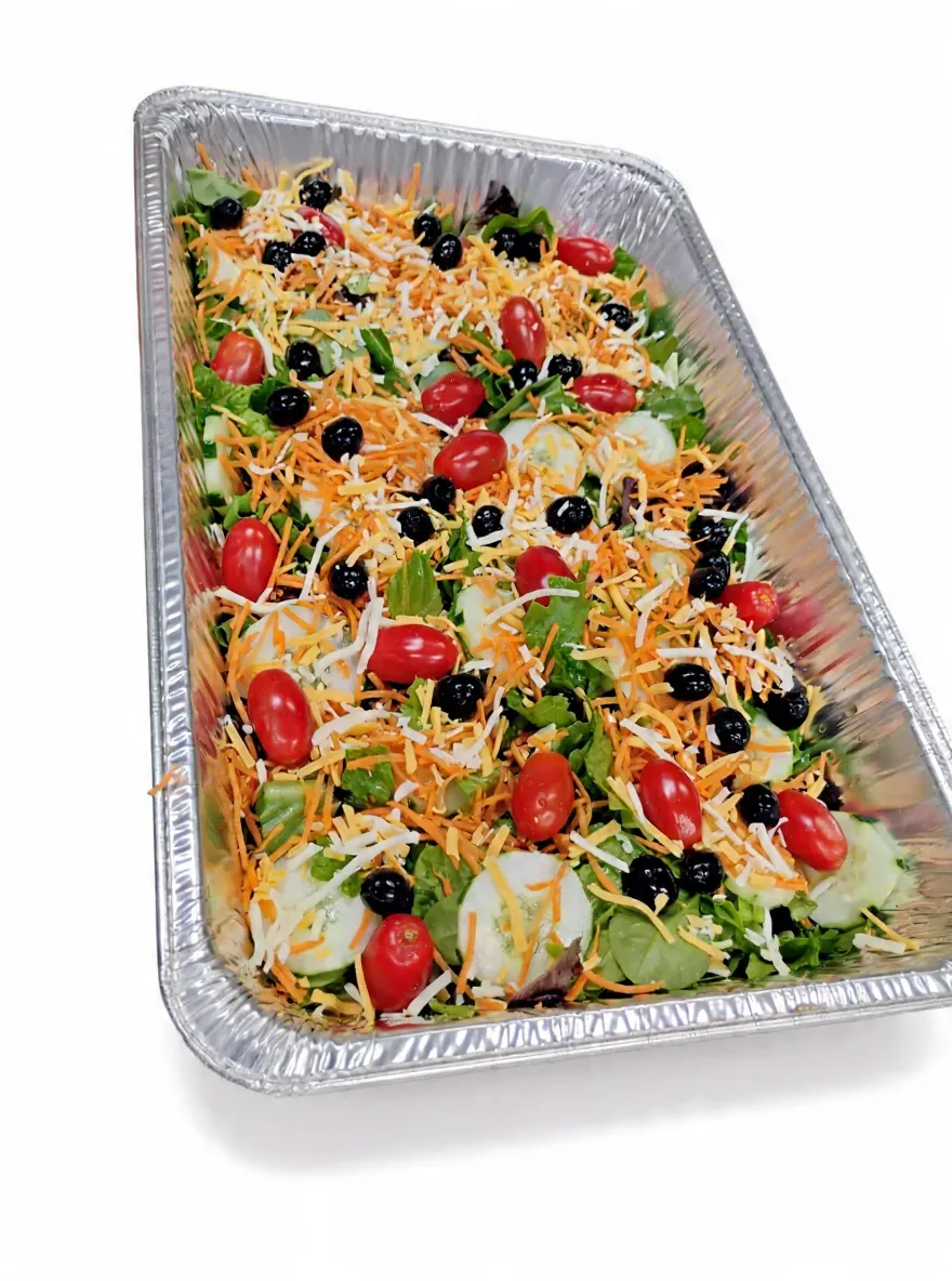 Sap's full deep pan tossed garden salad for catering
