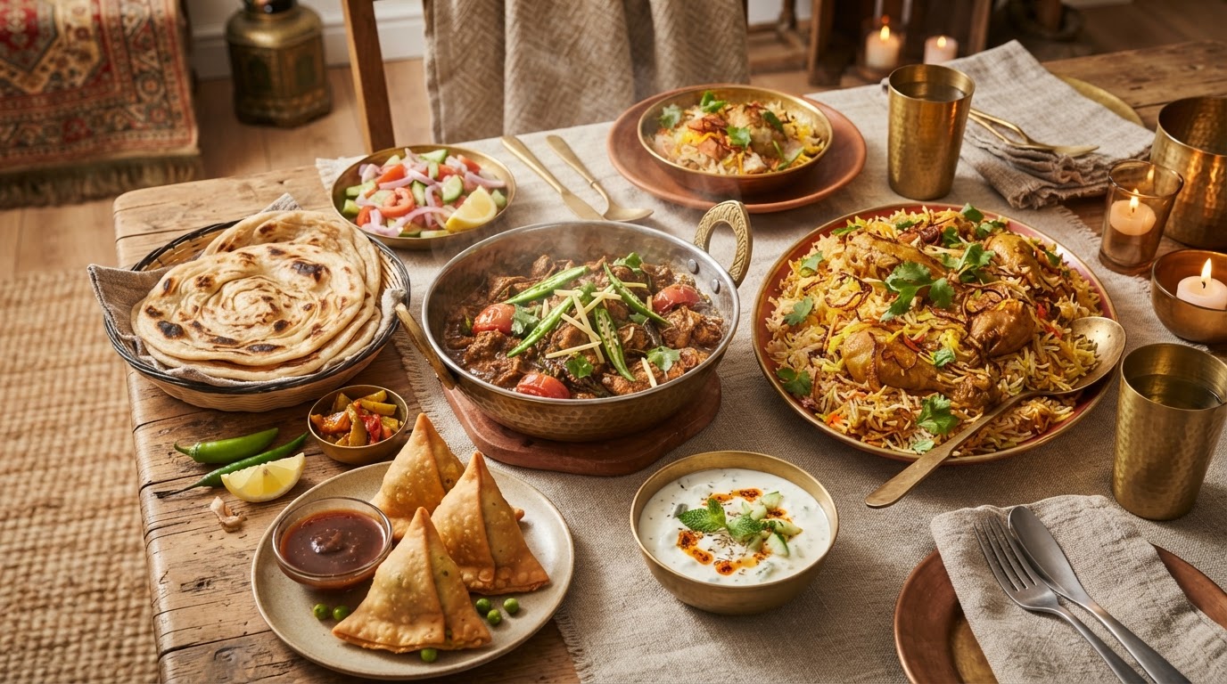 Authentic homemade Pakistani Karahi, Biryani, and Samosas from Naz's Kitchen Cardiff