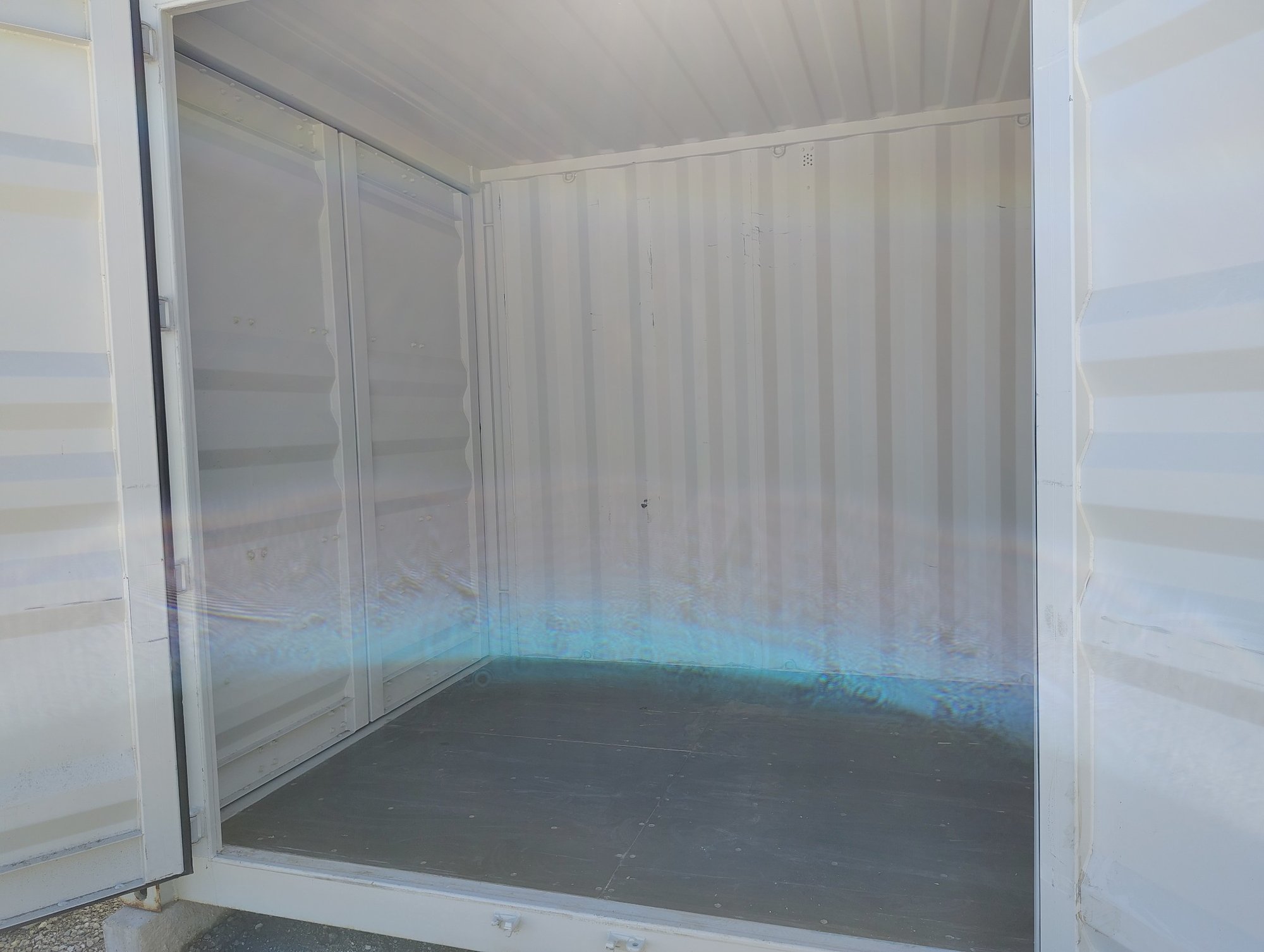 Inside view of 7 by 9 foot non-climate-controlled storage unit interior