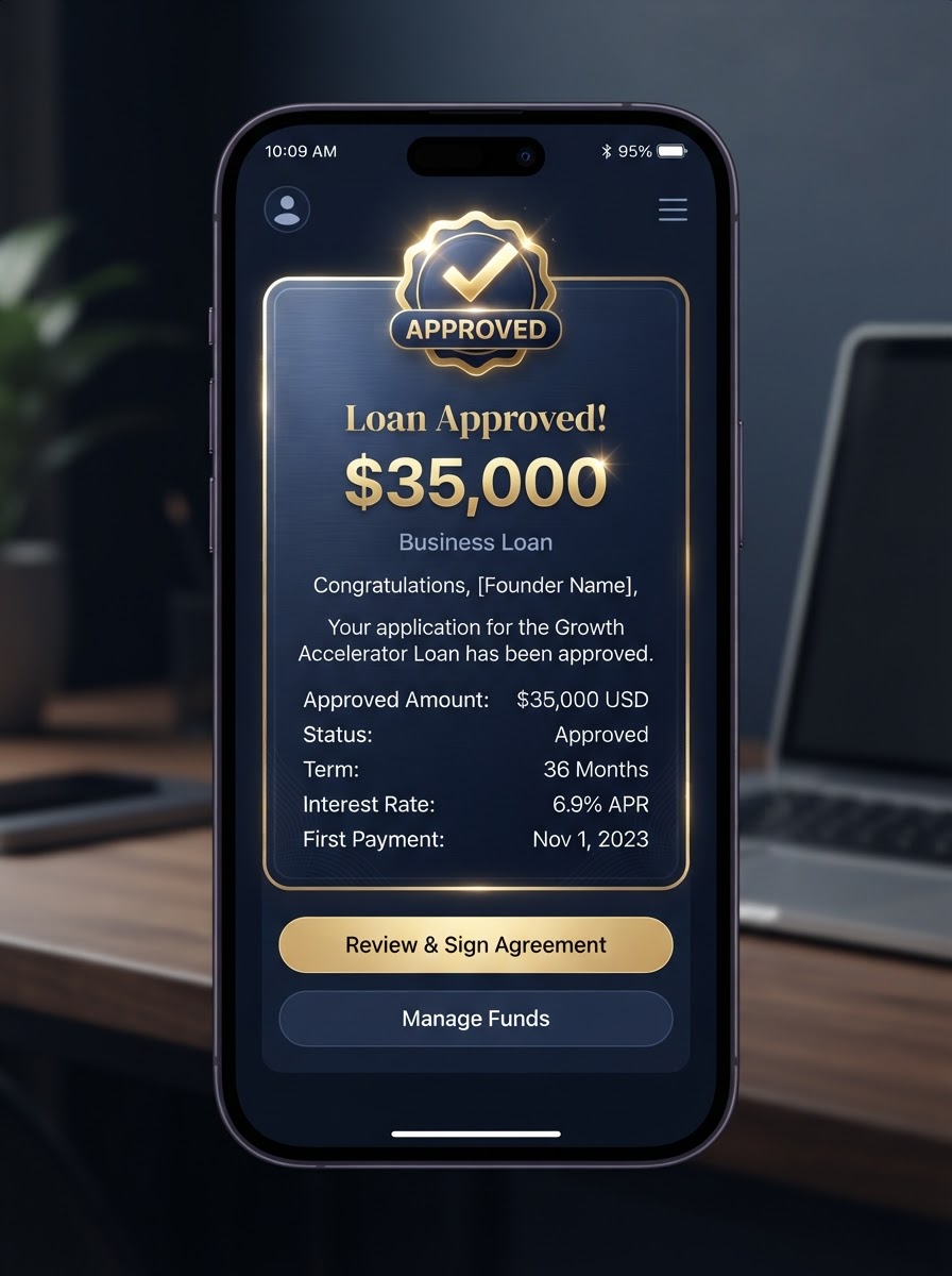 Business loan approval for $35,000