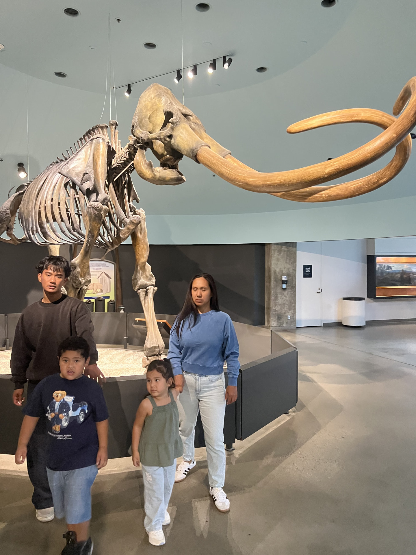 Dan Jenkins and family at a museum