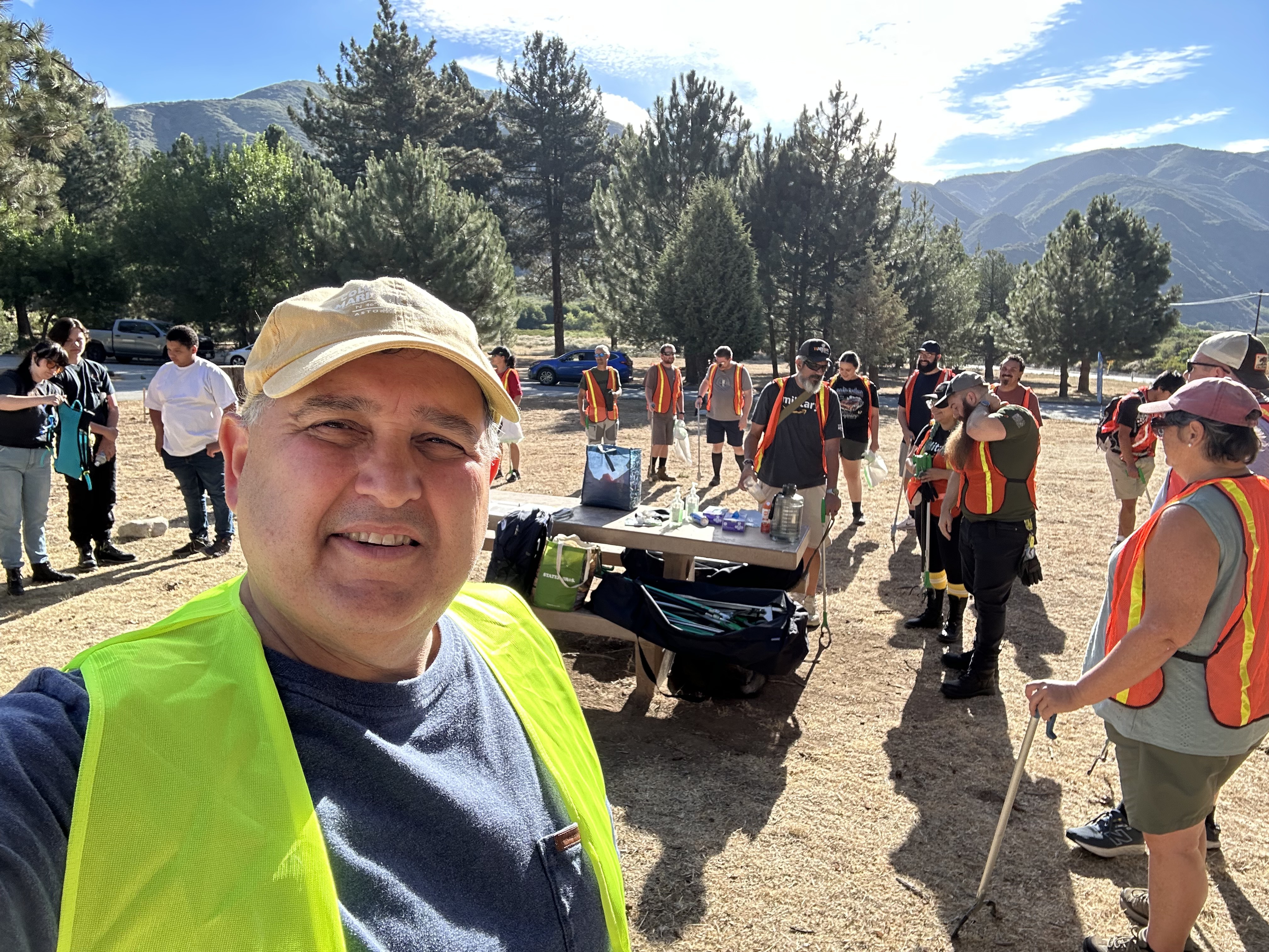 Dan Jenkins participating in a community cleanup event