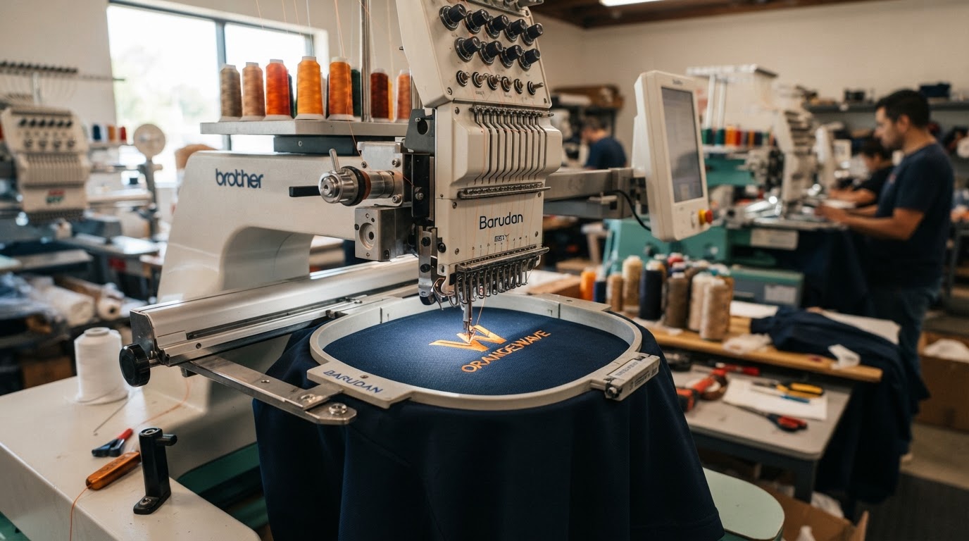 Corporate Embroidery Machine in Action