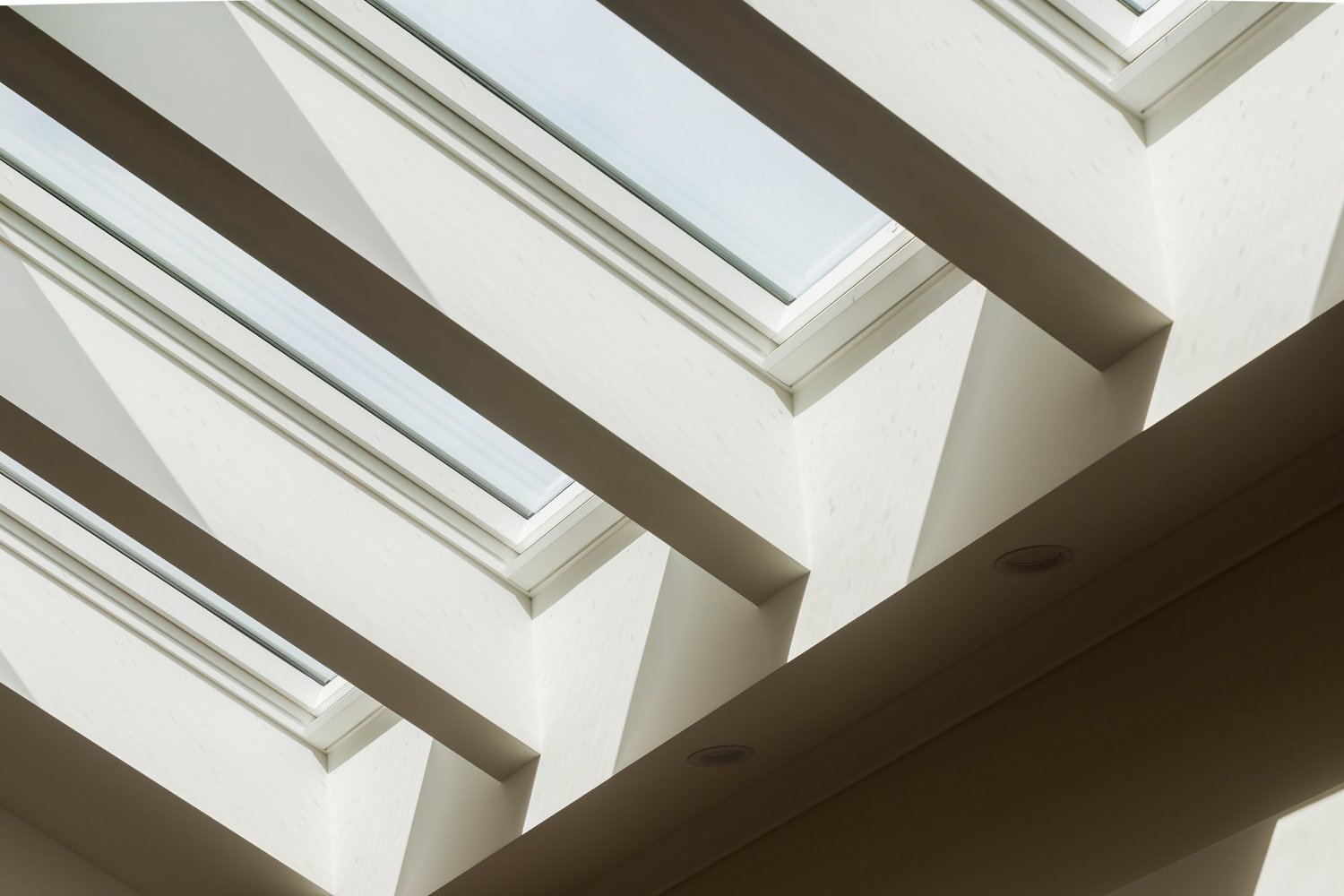 New skylights in the restructured roof at the Omahu Residence, Remuera