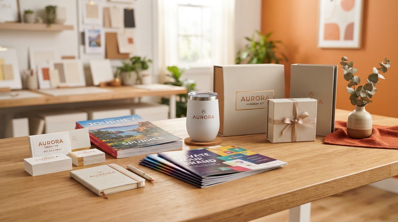 Coordinated stationery and promotional kit by Colorfox