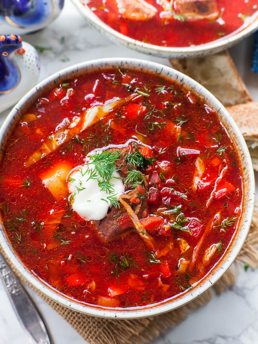 Russian cuisine — Borscht & Pelmeni at Delish Expo