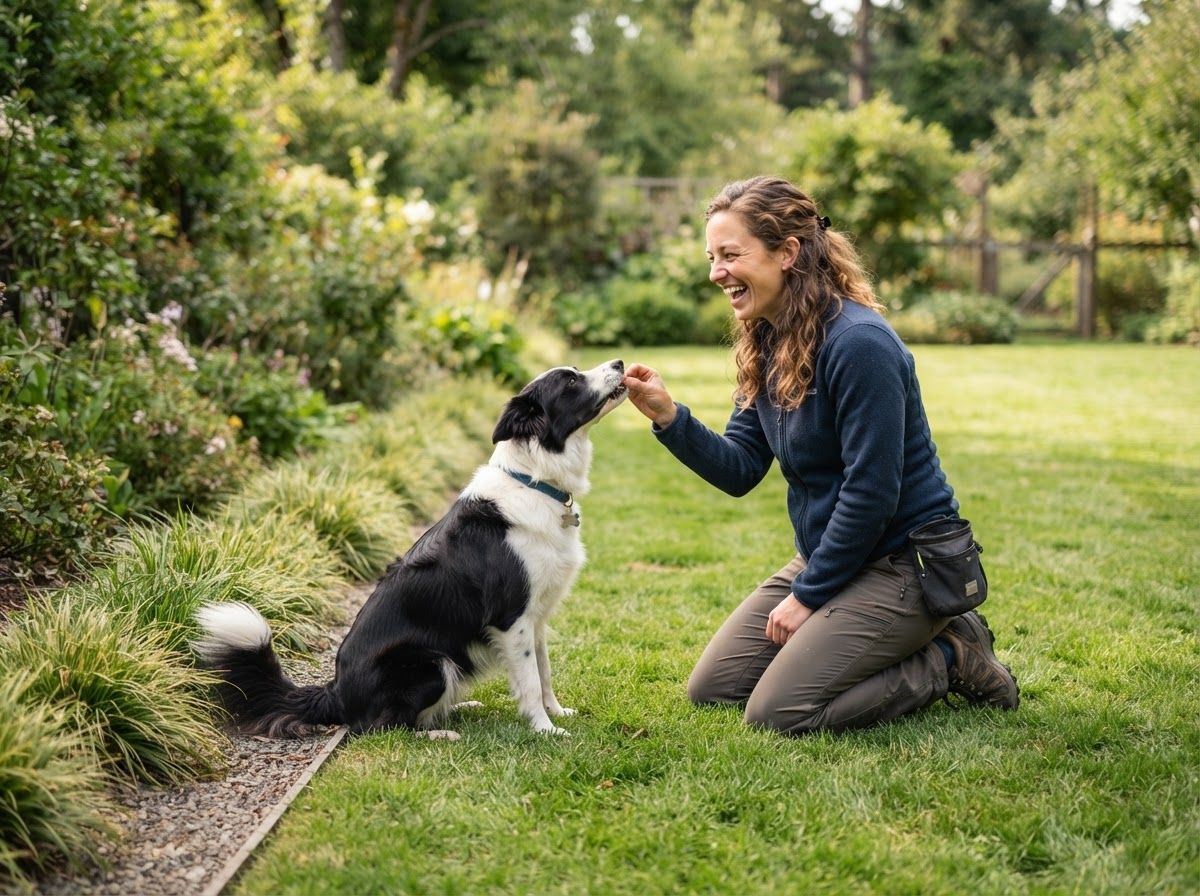 Proline technician adjusting pet receiver collar