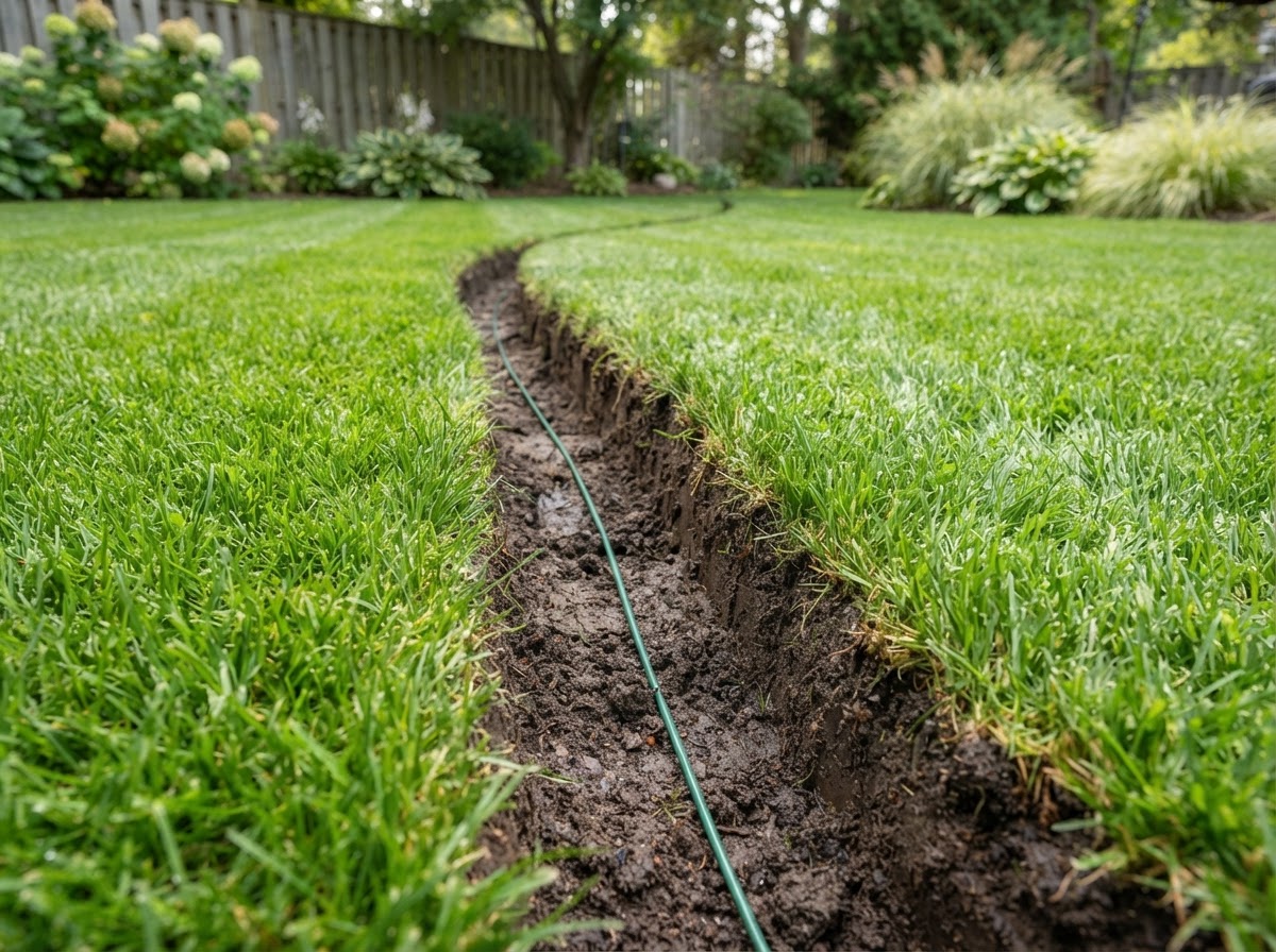 Electronic Pet Fencing circumstance - Discreet wire trenching