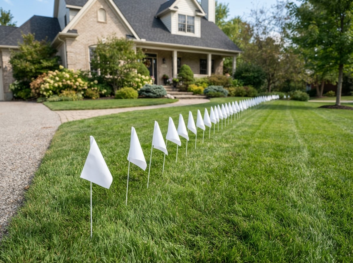 Outdoor Pet Fencing requirement - Training flag setup