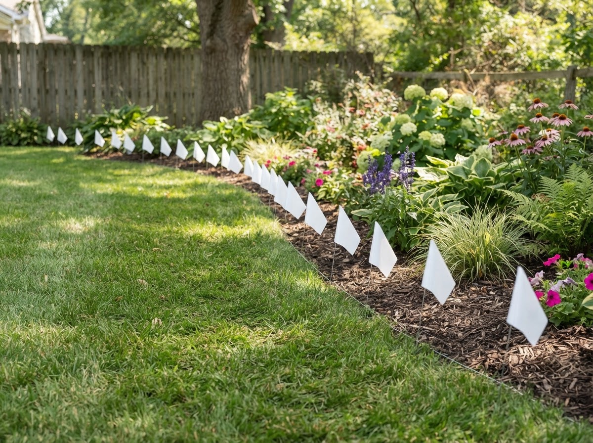 Outdoor Pet Fencing requirement - Boundary flag marking