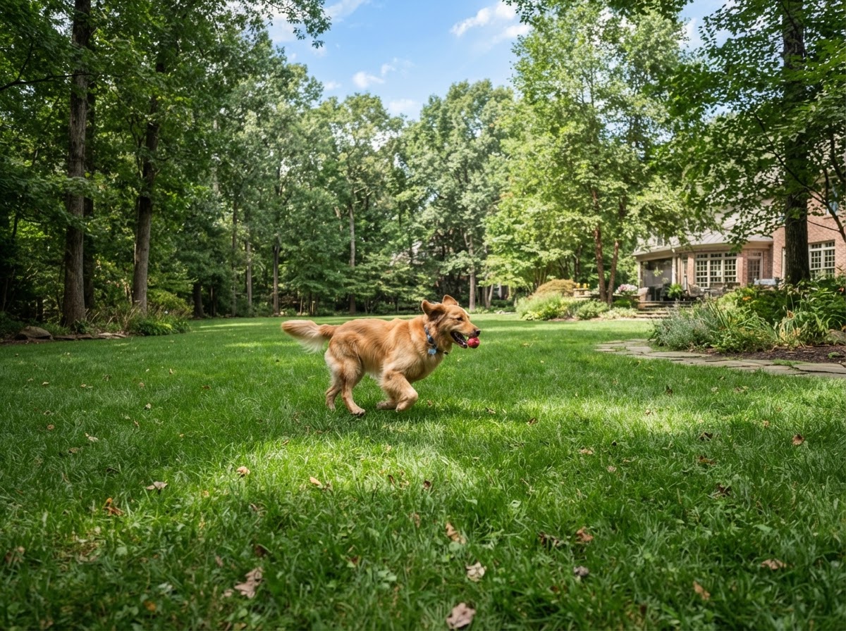 Outdoor Pet Fencing - Open yard freedom