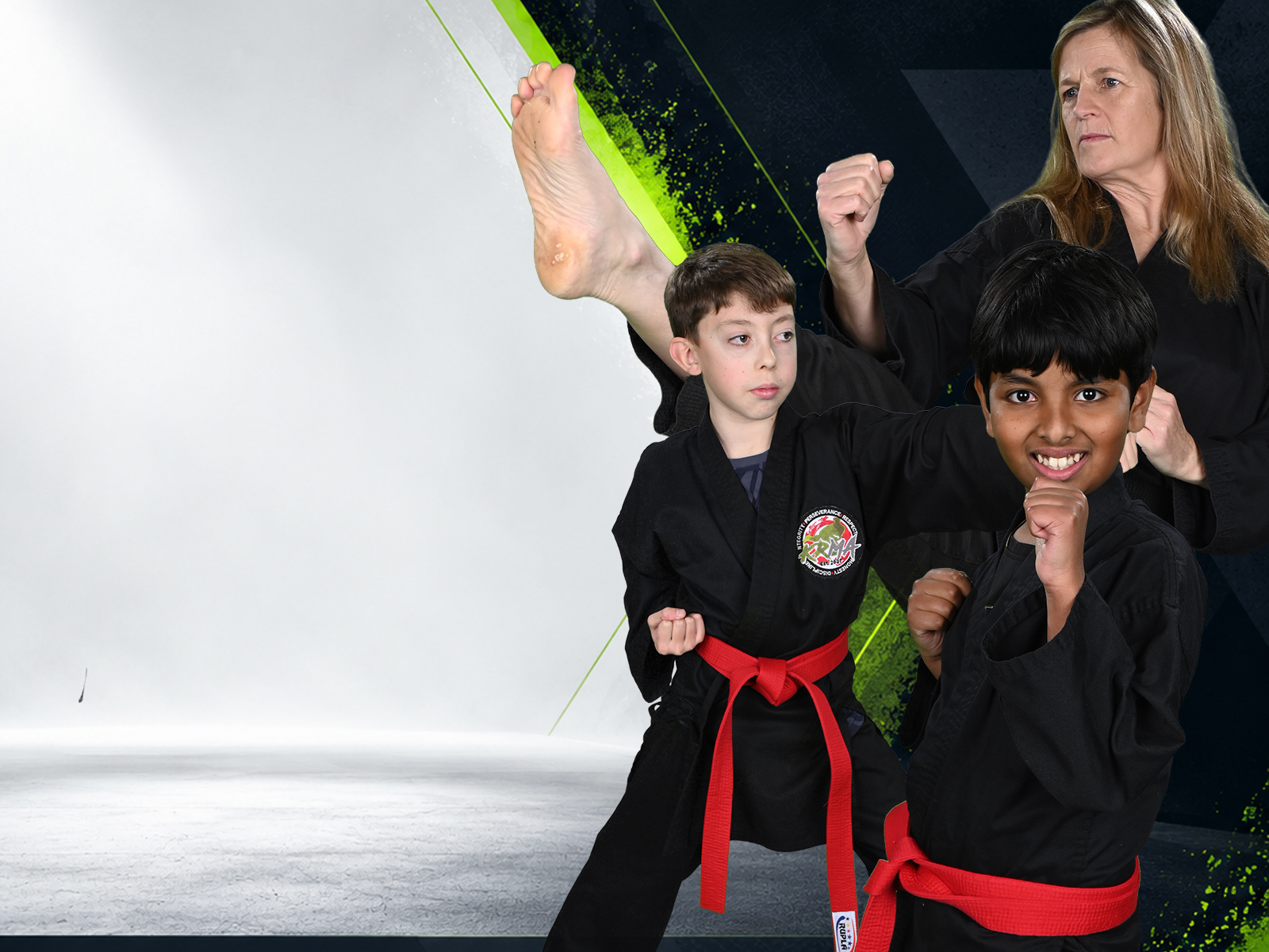 Traditional Karate students training at KRMA