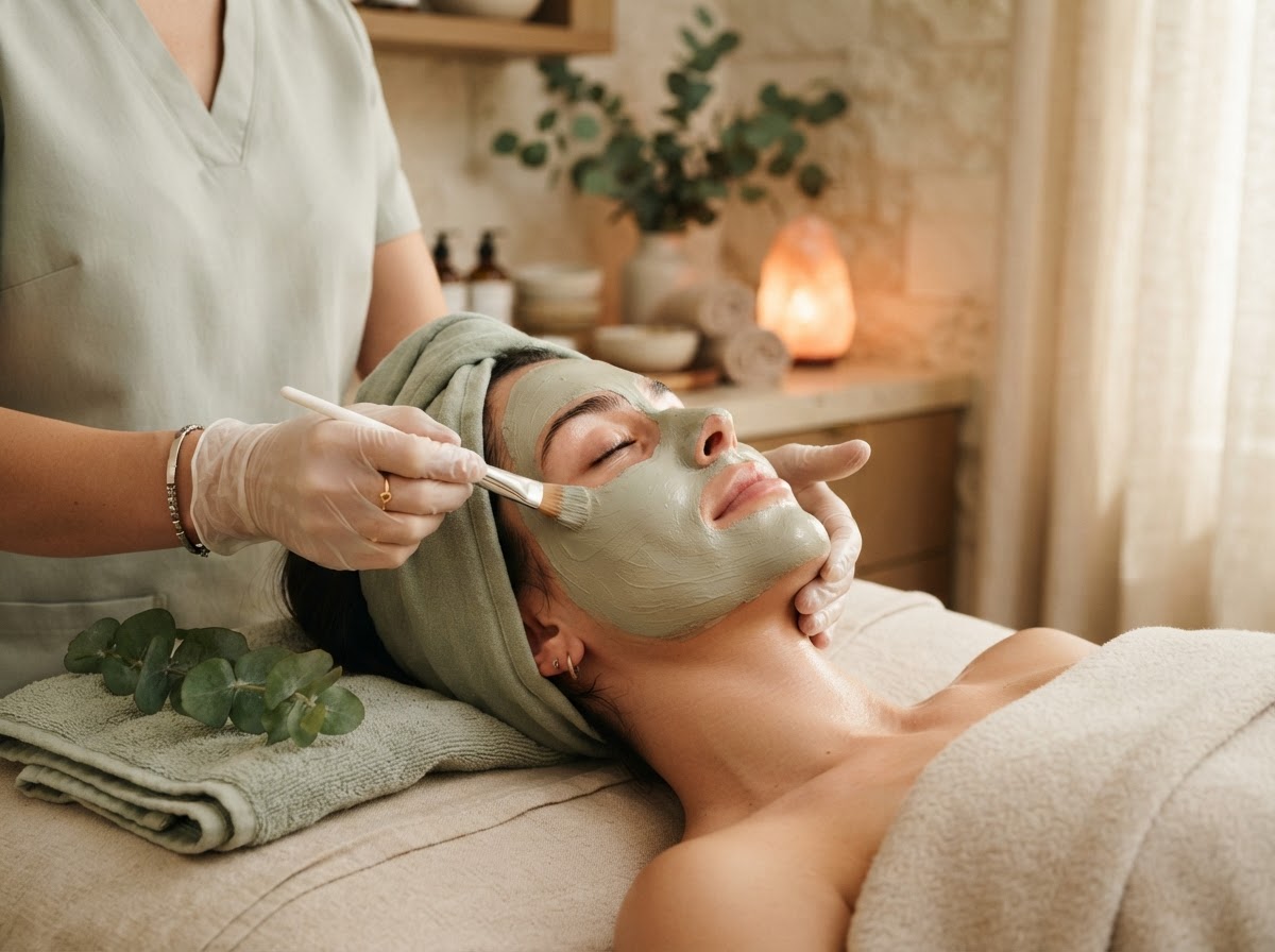 A relaxing facial skincare treatment