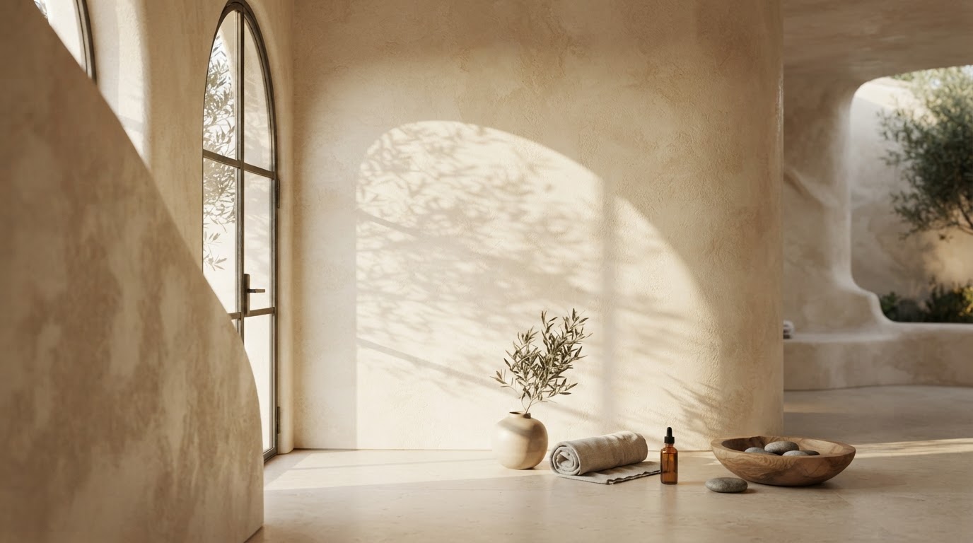 Abstract luxury cream textures with soft sunlight and gentle shadows