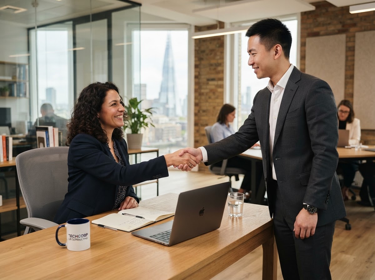 A business owner meeting with a Probus Systems consultant to discuss growth systems