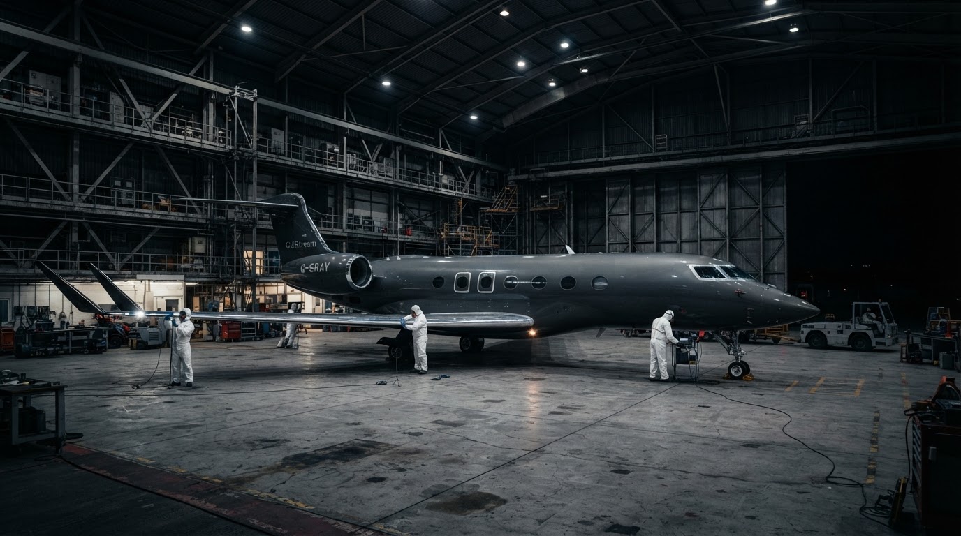 Gulfstream G650 complete exterior painting