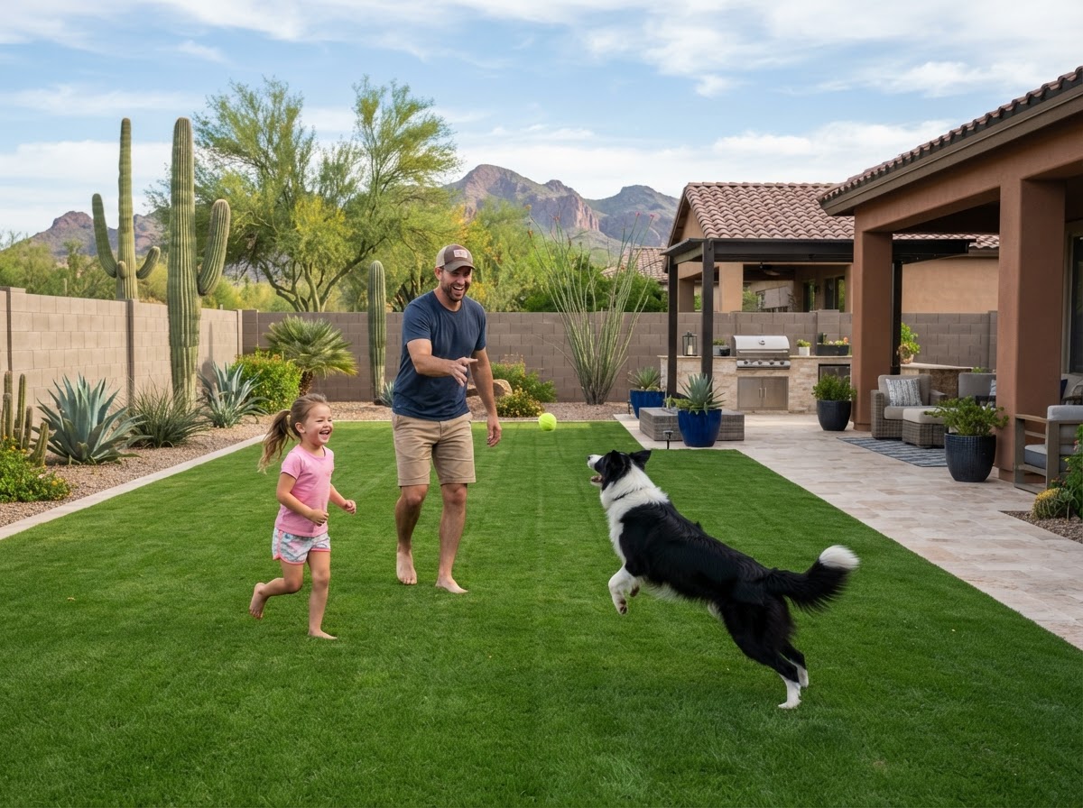 Clean backyard in Avondale, Arizona maintained by Dog Gone Duty