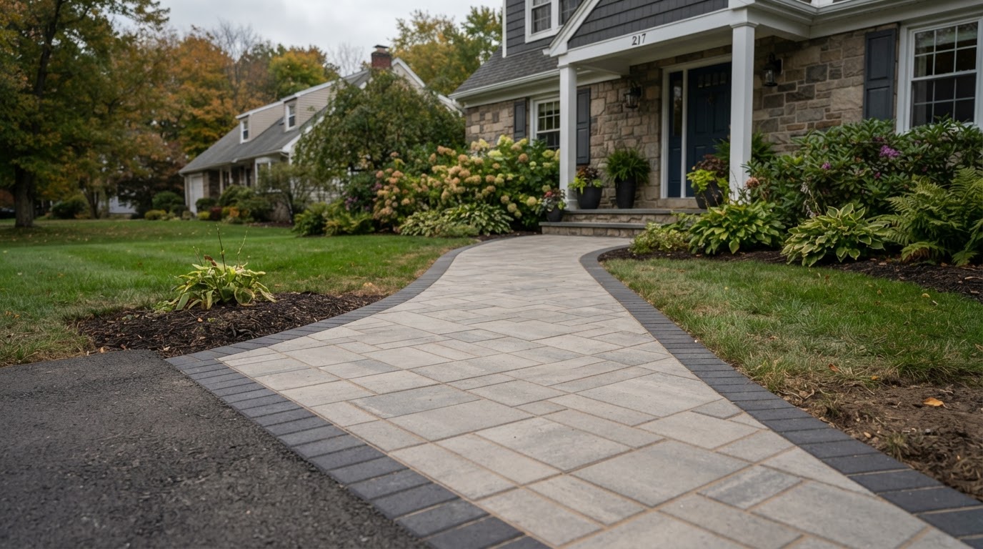Paver repair and hardscape restoration near Scranton PA addressing settling, alignment and finished joint appearance