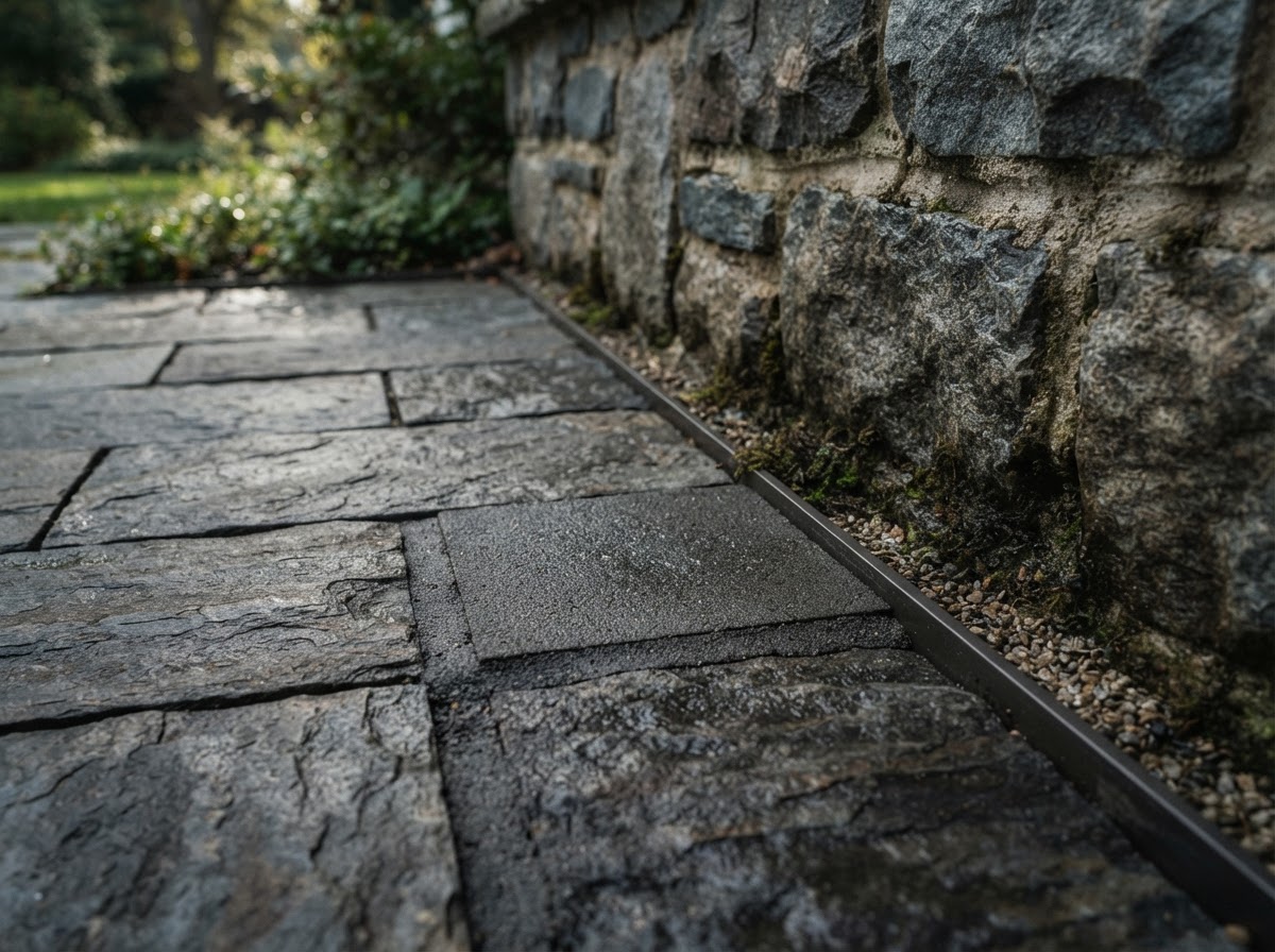 Natural bluestone masonry detail and paver joint work near Scranton, PA