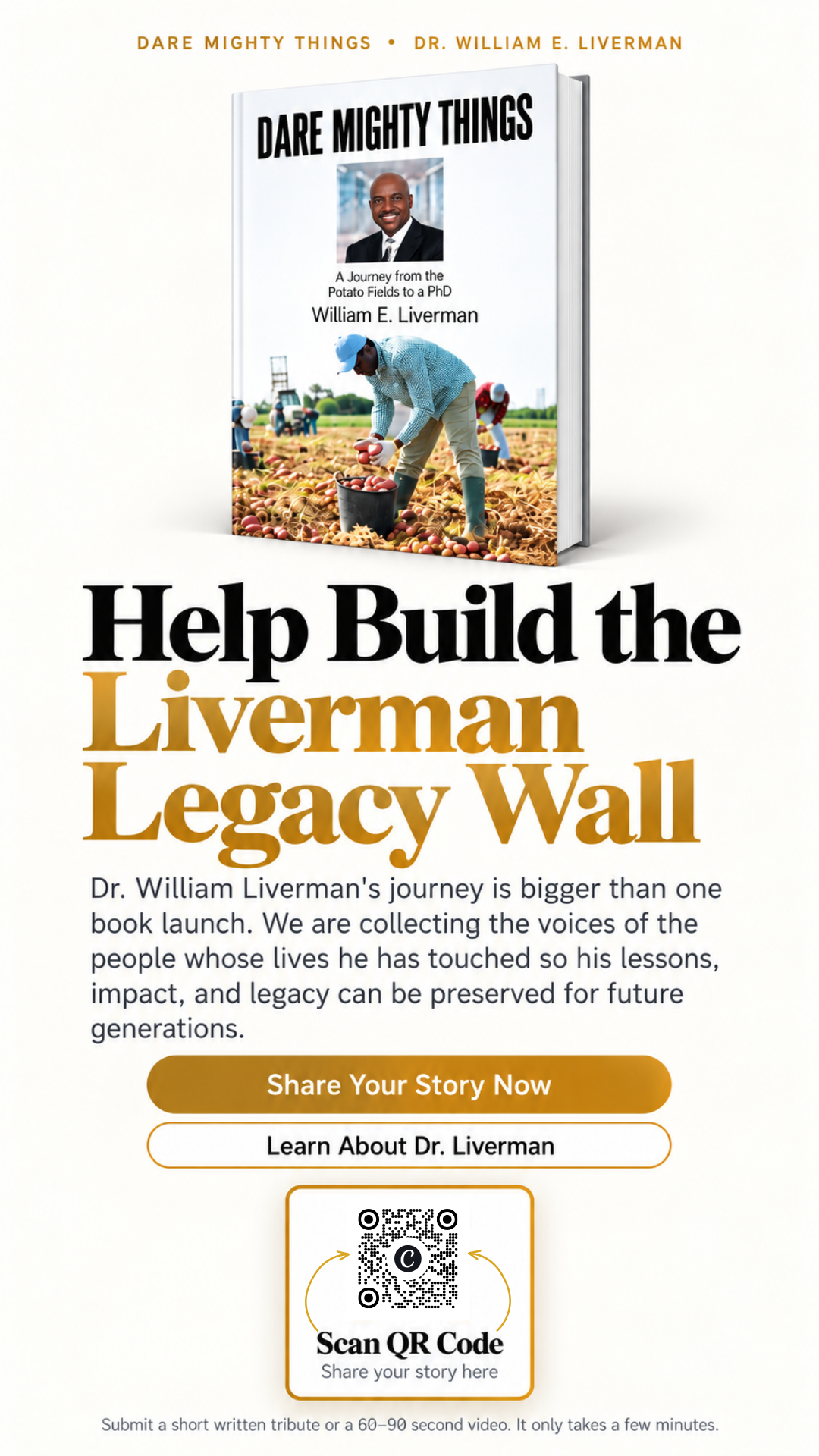 Dr. William E. Liverman Book Signing Flyer