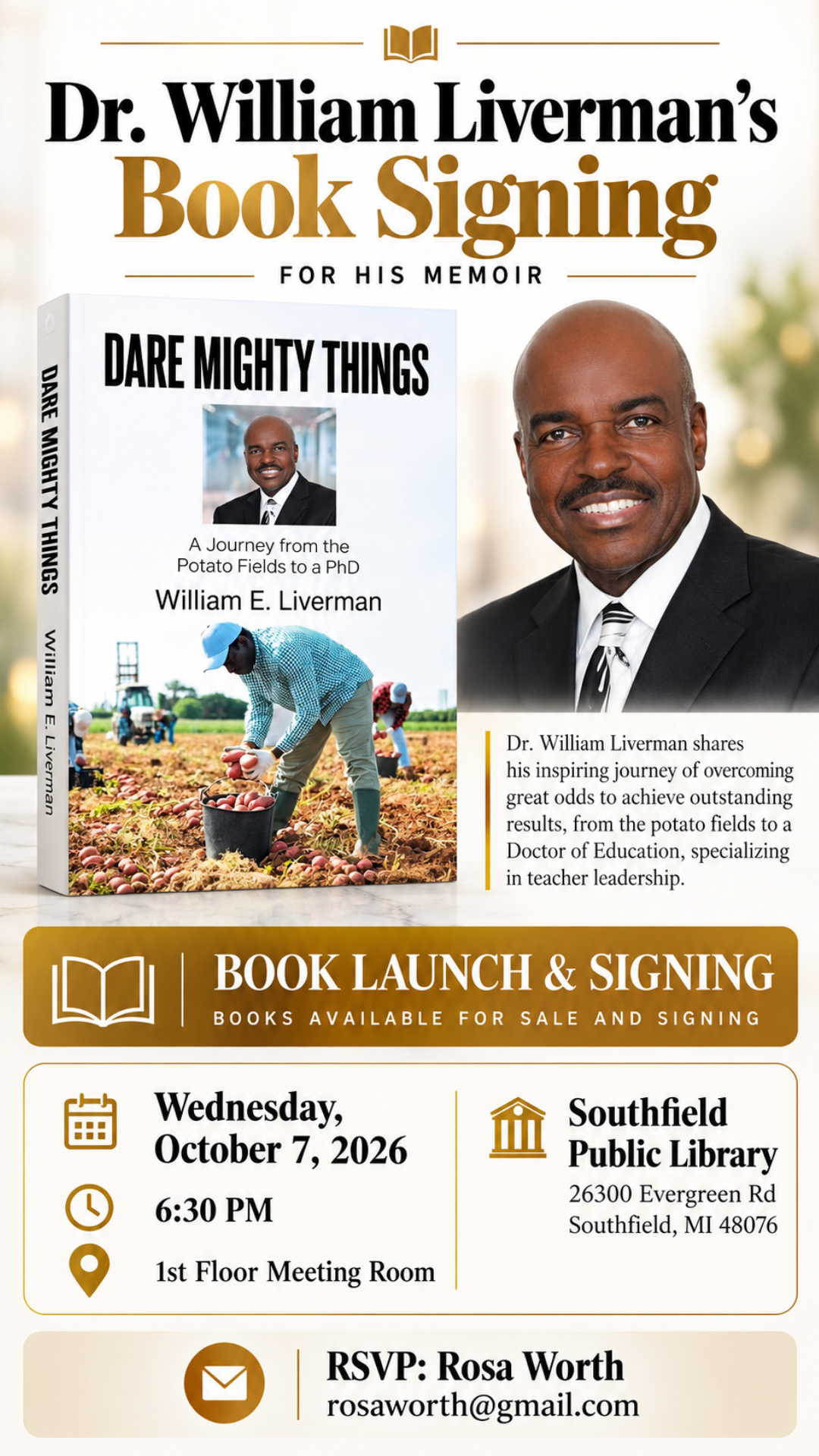 Dr. William E. Liverman - Author, Educator, Overcomer